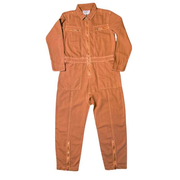 NWT Free People x Sandrine Rose Denim Jumpsuit - Rust π | Size Medium β¨ - Picture 2 of 7